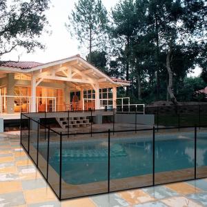 imageVINGLI Pool Fence 4Ft x 12Ft Swimming Pool Fences for Inground PoolPool Fencing Black 4x964x96