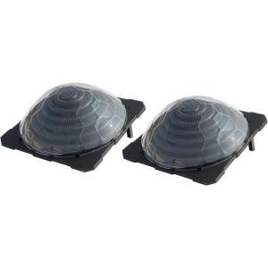 imageVINGLI Solar Pool Heater Above Ground Domed Solar Powered Swimming Pool Heater Contour Pool Heating Coil 1 Pack2 Packs