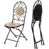 imageVINGLI 2 PCS Mosaic Bistro Folding Chairs Outdoor Garden Patio Furniture Seating