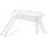 imageVINGLI 47 Tall Junior Low Loft Bed with Stairs White Wood Loft Bed Twin Size for Adults Kids and Young Teens No Box Spring RequiredWood Slat SupportWhite