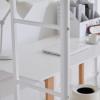 imageVINGLI 71 Inches Tall Loft Bed Twin Size with Flat Ladder Rung for Kids Teens Adults Heavy Duty Metal Single Bunk Bed Loft with Safety Guard Rails for Small Space BlackWhite