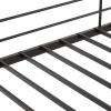 imageVINGLI 71 Inches Tall Loft Bed Twin Size with Flat Ladder Rung for Kids Teens Adults Heavy Duty Metal Single Bunk Bed Loft with Safety Guard Rails for Small Space BlackBlack