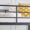 imageVINGLI 71 Inches Tall Loft Bed Twin Size with Flat Ladder Rung for Kids Teens Adults Heavy Duty Metal Single Bunk Bed Loft with Safety Guard Rails for Small Space BlackBlack