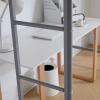 imageVINGLI 71 Inches Tall Loft Bed Twin Size with Flat Ladder Rung for Kids Teens Adults Heavy Duty Metal Single Bunk Bed Loft with Safety Guard Rails for Small Space BlackGrey