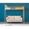 imageVINGLI 71 Inches Tall Loft Bed Twin Size with Flat Ladder Rung for Kids Teens Adults Heavy Duty Metal Single Bunk Bed Loft with Safety Guard Rails for Small Space BlackGrey