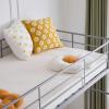 imageVINGLI 71 Inches Tall Loft Bed Twin Size with Flat Ladder Rung for Kids Teens Adults Heavy Duty Metal Single Bunk Bed Loft with Safety Guard Rails for Small Space BlackGrey