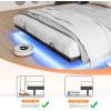 imageVINGLI Floating Bed Frame Twin Bed with Charging Station and LED LightsTwin Metal Bed FrameCozy Hidden Storage Velvet Upholstered HeadboardNo Box Spring NeededEasy AssemblyBlackBlack