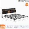 imageVINGLI Floating Bed Frame Twin Bed with Charging Station and LED LightsTwin Metal Bed FrameCozy Hidden Storage Velvet Upholstered HeadboardNo Box Spring NeededEasy AssemblyBlackBlack