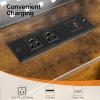 imageVINGLI Floating Bed Frame Twin Bed with Charging Station and LED LightsTwin Metal Bed FrameCozy Hidden Storage Velvet Upholstered HeadboardNo Box Spring NeededEasy AssemblyBlackBlack