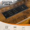 imageVINGLI Floating Bed Frame Twin Bed with Charging Station and LED LightsTwin Metal Bed FrameCozy Hidden Storage Velvet Upholstered HeadboardNo Box Spring NeededEasy AssemblyBlackBlack