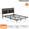 imageVINGLI Floating Bed Frame Twin Bed with Charging Station and LED LightsTwin Metal Bed FrameCozy Hidden Storage Velvet Upholstered HeadboardNo Box Spring NeededEasy AssemblyBlackBlack