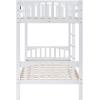 imageVINGLI Solid Wood Bunk Bed Twin Over Twin with LED LightsUSB Port Charge StationExtra 145 Tall GuardrialScoring Rungs WhiteWhite