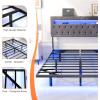 imageVINGLI Twin Floating Bed Frame with Upholstered HeadboardCharging StationLED Lights Modern Platform BedHeavy Duty Metal Bed FrameAdjustable Headboard No Box Spring Needed Easy AssemblyGreyGrey