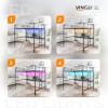 imageVINGLI Twin Loft Bed with LShaped Desk LED Lights Storage Shelves ampamp Drawers Charging Station Safety Guardrail ampamp Ladder Metal Frame for Kids Teens ampamp Adults No Box Spring Needed BlackBlack