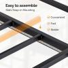 imageVINGLI Twin Loft Bed with LShaped Desk LED Lights Storage Shelves ampamp Drawers Charging Station Safety Guardrail ampamp Ladder Metal Frame for Kids Teens ampamp Adults No Box Spring Needed BlackBlack