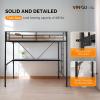 imageVINGLI Twin Loft Bed with LShaped Desk LED Lights Storage Shelves ampamp Drawers Charging Station Safety Guardrail ampamp Ladder Metal Frame for Kids Teens ampamp Adults No Box Spring Needed BlackBlack