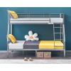 imageVINGLI Twin Over Full Bunk Bed for KidsAdults with Stairs Flat Rungs Heavy Duty Metal Slats No Box Spring Needed BlackGrey