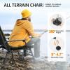 imageVINGLI Oversized Fishing Chair Heavy Duty Support 440 LBS 160 Freely Adjustable Reclining Folding Chairs Lounge Travel Outdoor Seat with High Back for Fishing Camping or LeisureStandard