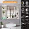 imageVINGLI 36Inch Medicine Cabinet with Lights Lighted Medicine Cabinet with Mirror Bathroom Vanity Mirror with StorageWall Mounted AntiFog Dimmable Light and Color Adjustment59quot D x 36quot W x 24quot H59D x 3599W x 24H