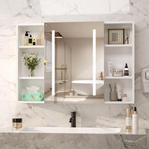 imageVINGLI 36Inch Medicine Cabinet with Lights Lighted Medicine Cabinet with Mirror Bathroom Vanity Mirror with StorageWall Mounted AntiFog Dimmable Light and Color Adjustment59quot D x 36quot W x 24quot H59D x 3599W x 24H