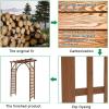 imageVINGLI 85in Wooden Arbor Garden Arch Wedding Arch for Ceremony Wood Trellis for Plant Climbing Christmas Decor Pergola for Garden Backyard Lawn Brown