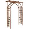 imageVINGLI 85in Wooden Arbor Garden Arch Wedding Arch for Ceremony Wood Trellis for Plant Climbing Christmas Decor Pergola for Garden Backyard Lawn Brown