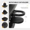 imageVINGLI Heavy Duty 1600 LBS HDPE Porch Swing Outdoor with Rotatable Cup Holder 4 FT Patio Bench Swing with Adjustable Chains 2 Person Hanging Porch Swing Chair for Porch Yard Tree Garden  WhiteBlack