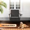 imageVINGLI Heavy Duty 1600 LBS HDPE Porch Swing Outdoor with Rotatable Cup Holder 4 FT Patio Bench Swing with Adjustable Chains 2 Person Hanging Porch Swing Chair for Porch Yard Tree Garden  WhiteBlack