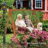 imageVINGLI Heavy Duty 660 LBS Wooden Swing Frame with Extra Bottom Connection Board Upgraded AFrame Porch Swing Bench Stand for Indoor ampamp Outdoor BrownBrown