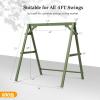 imageVINGLI Heavy Duty 660 LBS Wooden Swing Frame with Extra Bottom Connection Board Upgraded AFrame Porch Swing Bench Stand for Indoor ampamp Outdoor RusticGreen