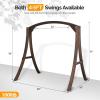 imageVINGLI Heavy Duty Wooden Swing Frame for Adults Kids Strong AFrame Porch Swing Bench Stand for Indoor ampamp Outdoor Curved Arc Top Design Supports Up to 1000 LBSRustic