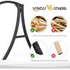 imageVINGLI Heavy Duty Wooden Swing Frame for Adults Kids Strong AFrame Porch Swing Bench Stand for Indoor ampamp Outdoor Curved Arc Top Design Supports Up to 1000 LBSBlack