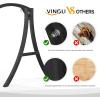 imageVINGLI Heavy Duty Wooden Swing Frame for Adults Kids Strong AFrame Porch Swing Bench Stand for Indoor ampamp Outdoor Curved Arc Top Design Supports Up to 1000 LBSBlack