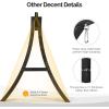 imageVINGLI Heavy Duty Wooden Swing Frame for Adults Kids Strong AFrame Porch Swing Bench Stand for Indoor ampamp Outdoor Curved Arc Top Design Supports Up to 1000 LBSBlack