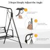 imageVINGLI Upgraded Metal Patio Porch Swing 660 LBS Weight Capacity Steel Porch Swing Chair for Outdoors Heavy Duty Garden Swing Bench for Gardens ampamp Yards Pattern 2Aviary2