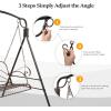 imageVINGLI Upgraded Metal Patio Porch Swing 660 LBS Weight Capacity Steel Porch Swing Chair for Outdoors Heavy Duty Garden Swing Bench for Gardens ampamp Yards Pattern 2Slimline