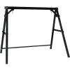 imageVINGLI Heavy Duty 660 LBS Wooden Swing Frame with Extra Bottom Connection Board Upgraded AFrame Porch Swing Bench Stand for Indoor ampamp Outdoor BrownBlack