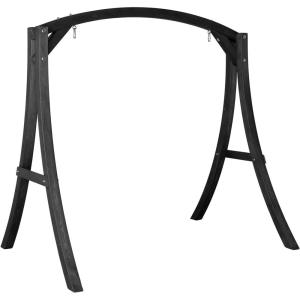 imageVINGLI Heavy Duty Wooden Swing Frame for Adults Kids Strong AFrame Porch Swing Bench Stand for Indoor ampamp Outdoor Curved Arc Top Design Supports Up to 1000 LBSBlack