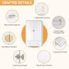 imageVINGLI 38quot Wide White Armoire Wardrobe with Hanging Rod Shelves Drawer  Freestanding Closet for Bedroom Dorm  21quotD x 38quotW x 65quotHWhite