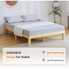 imageVINGLI 12 in Classic Solid Wood Twin Platform Bed Frame with Storage Space UnderneathSturdy Wooden Bed Slat Support Minimalist Design No Box Spring NeededEasy AssemblyNatural PineEspressoNatrual Oak