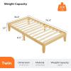 imageVINGLI 12 in Classic Solid Wood Twin Platform Bed Frame with Storage Space UnderneathSturdy Wooden Bed Slat Support Minimalist Design No Box Spring NeededEasy AssemblyNatural PineEspressoNatrual Oak