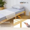 imageVINGLI 12 in Classic Solid Wood Twin Platform Bed Frame with Storage Space UnderneathSturdy Wooden Bed Slat Support Minimalist Design No Box Spring NeededEasy AssemblyNatural PineEspressoNatrual Oak