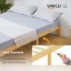 imageVINGLI 12 in Classic Solid Wood Twin Platform Bed Frame with Storage Space UnderneathSturdy Wooden Bed Slat Support Minimalist Design No Box Spring NeededEasy AssemblyNatural PineEspressoNatrual Oak