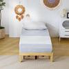 imageVINGLI 12 in Classic Solid Wood Twin Platform Bed Frame with Storage Space UnderneathSturdy Wooden Bed Slat Support Minimalist Design No Box Spring NeededEasy AssemblyNatural PineEspressoNatrual Oak