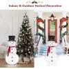 imageVINGLI 4ft Lighted Christmas Snowman Outdoor Decorations Weather Proof Prelit Snowman Christmas Ornament Indoor Home Yard Decor Prelit 90 LED Lights with Stakes Secured