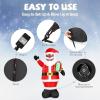 imageVINGLI Lighted Inflatable Christmas Tree Outdoor Decorations with 3 Gift Boxes 77ft Tall Christmas Blow Up Yard Decoration with Secure Stakes Electric Blower Fan for Indoor Outdoor Garden DecorBlack Santa Claus