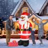 imageVINGLI Lighted Inflatable Christmas Tree Outdoor Decorations with 3 Gift Boxes 77ft Tall Christmas Blow Up Yard Decoration with Secure Stakes Electric Blower Fan for Indoor Outdoor Garden DecorBlack Santa Claus