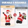 imageVINGLI Lighted Inflatable Christmas Tree Outdoor Decorations with 3 Gift Boxes 77ft Tall Christmas Blow Up Yard Decoration with Secure Stakes Electric Blower Fan for Indoor Outdoor Garden DecorBlack Santa Claus