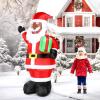 imageVINGLI Lighted Inflatable Christmas Tree Outdoor Decorations with 3 Gift Boxes 77ft Tall Christmas Blow Up Yard Decoration with Secure Stakes Electric Blower Fan for Indoor Outdoor Garden DecorBlack Santa Claus