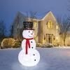 imageVINGLI Snowman Outdoor Christmas Decorations with 90 LED Lights Lighted Snowman with Top Hat Holiday Ornaments Yard Decor for Home Lawn and Front Yard4 FT4FT SnowmanBare Branches